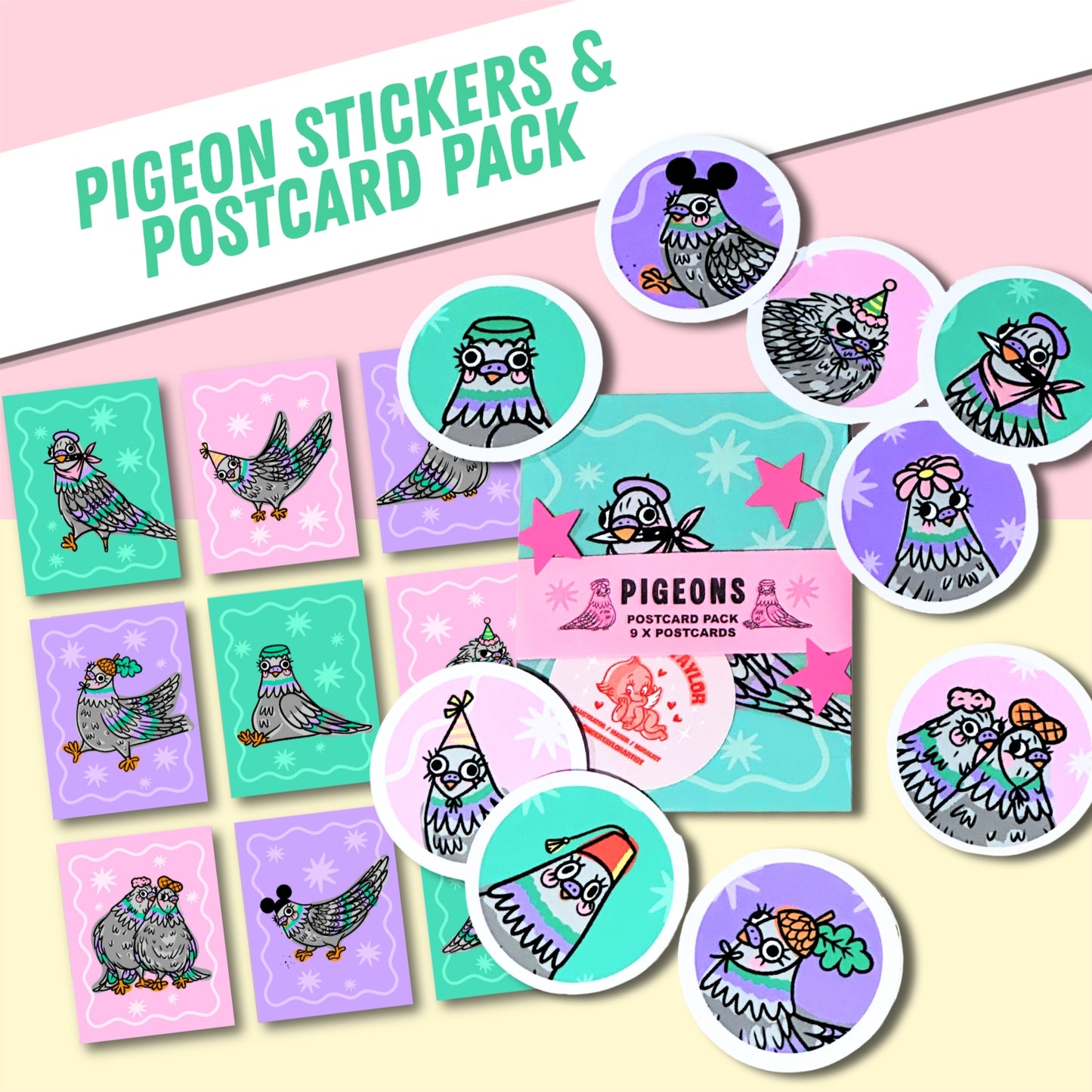 PIGEON STICKER & POSTCARD PACK