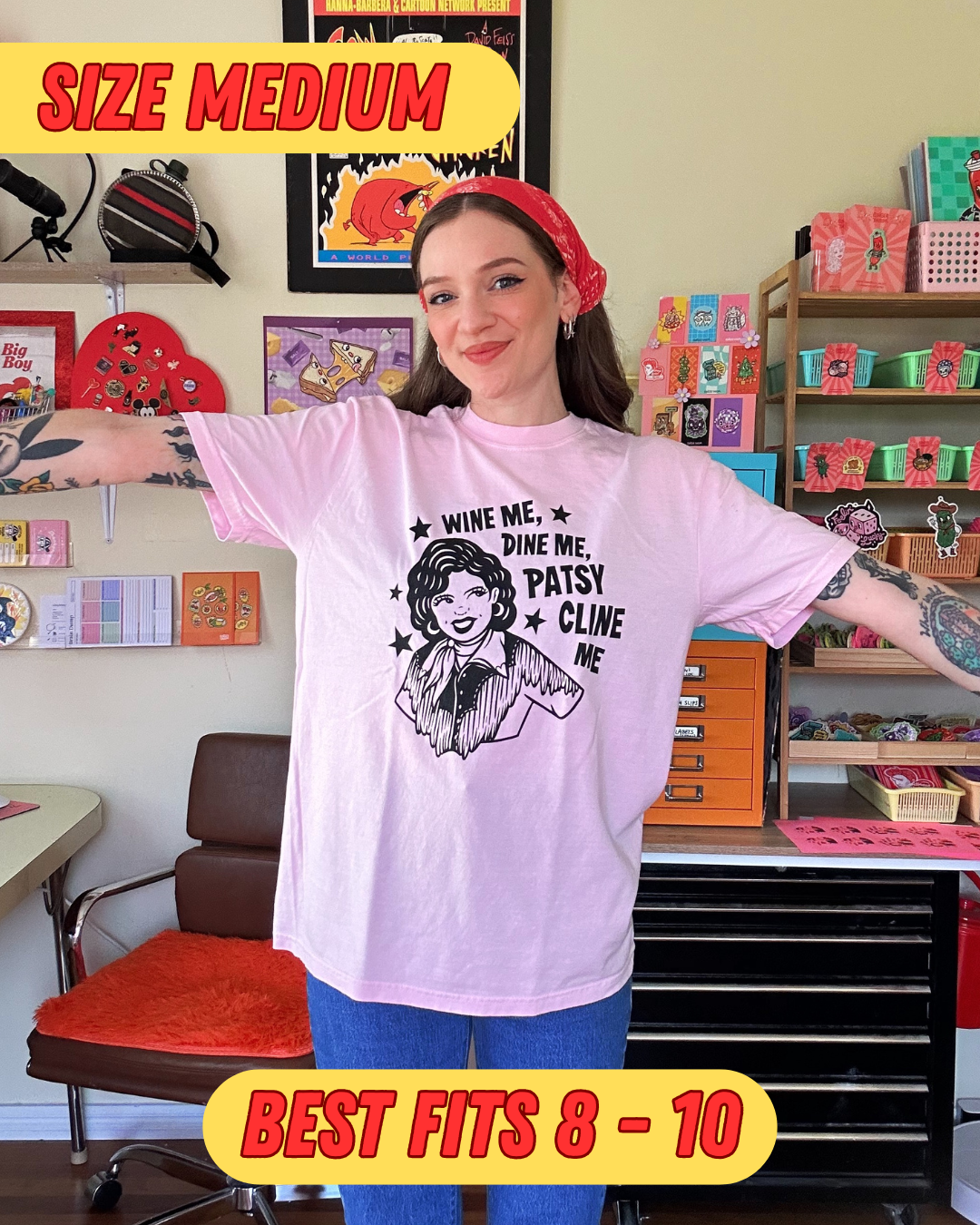 WINE ME DINE ME 'PATSY CLINE' ME - TEE