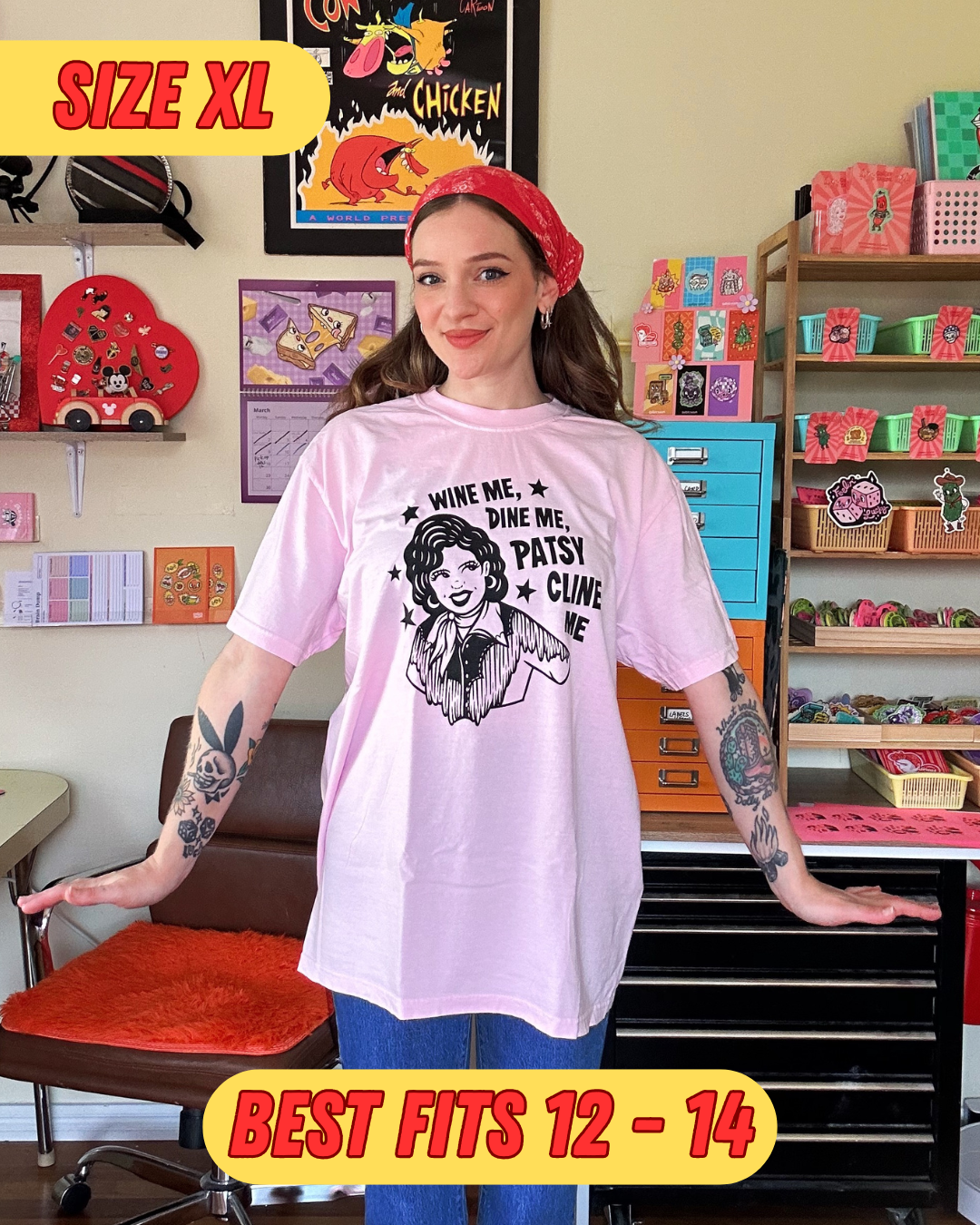 WINE ME DINE ME 'PATSY CLINE' ME - TEE