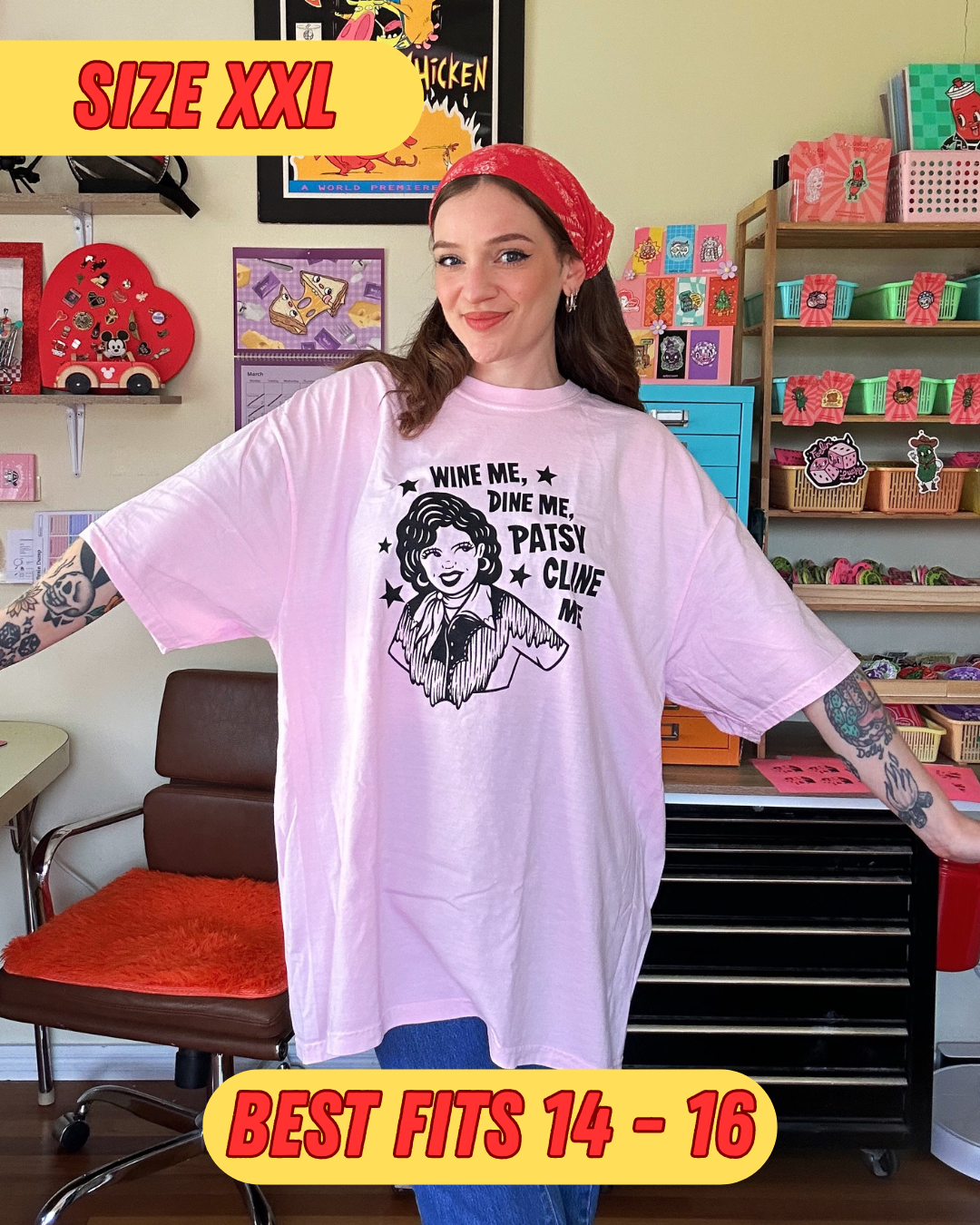 WINE ME DINE ME 'PATSY CLINE' ME - TEE