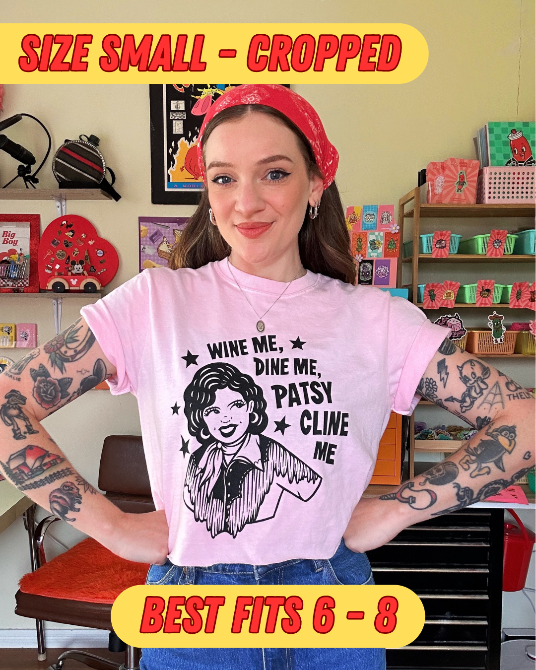 WINE ME DINE ME 'PATSY CLINE' ME - TEE