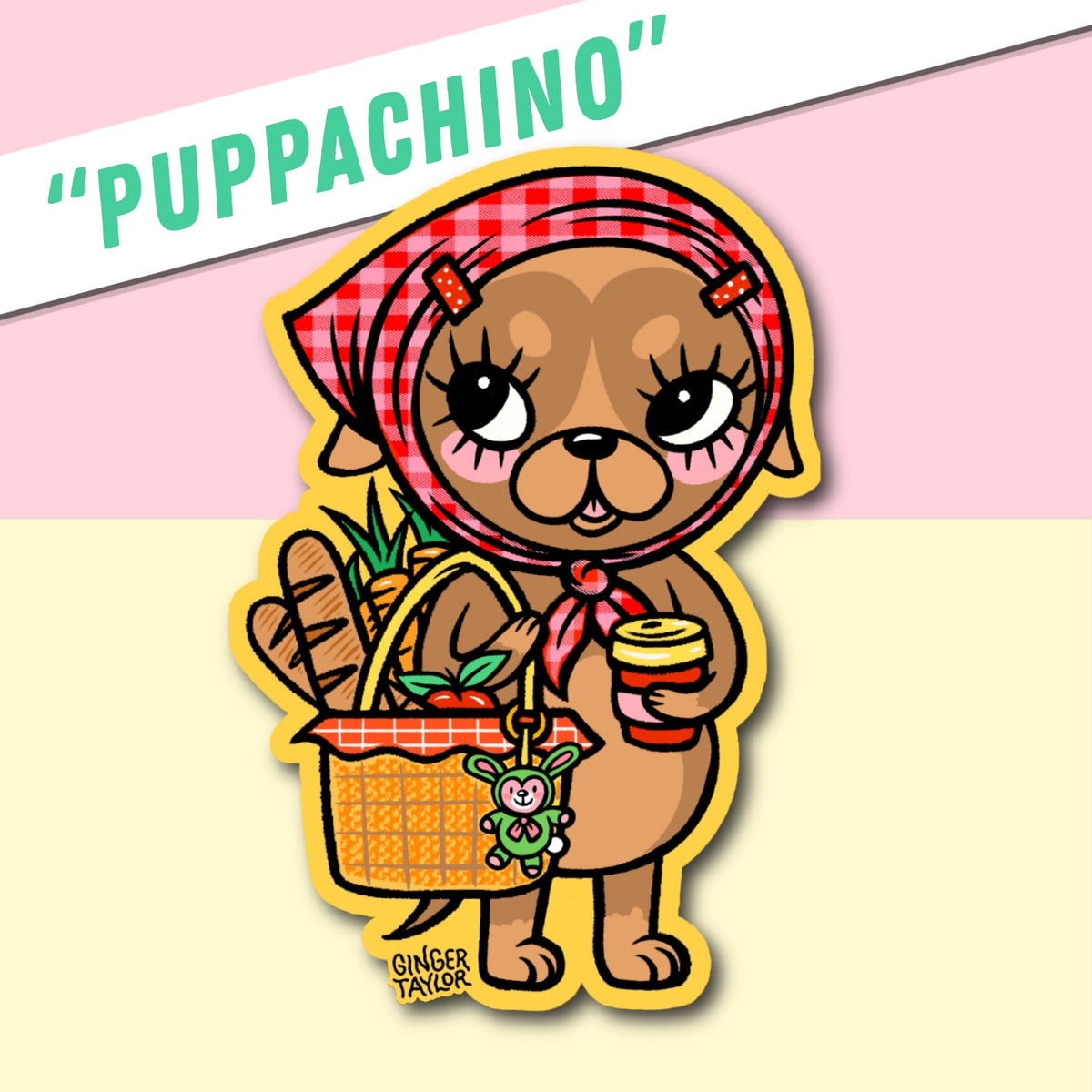 "PUPPACHINO" - STICKER