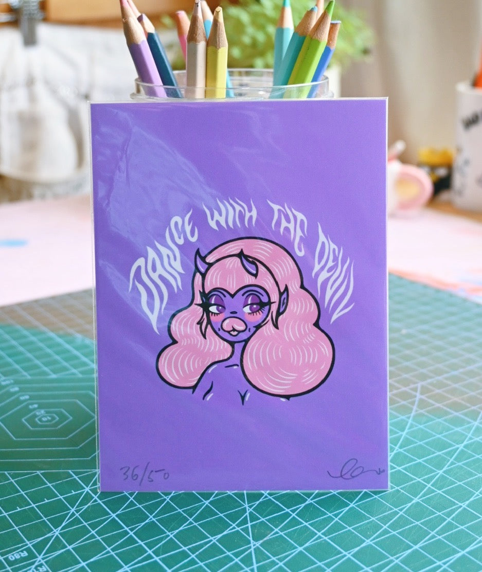 "DANCE WITH THE DEVIL" - MINI PRINT