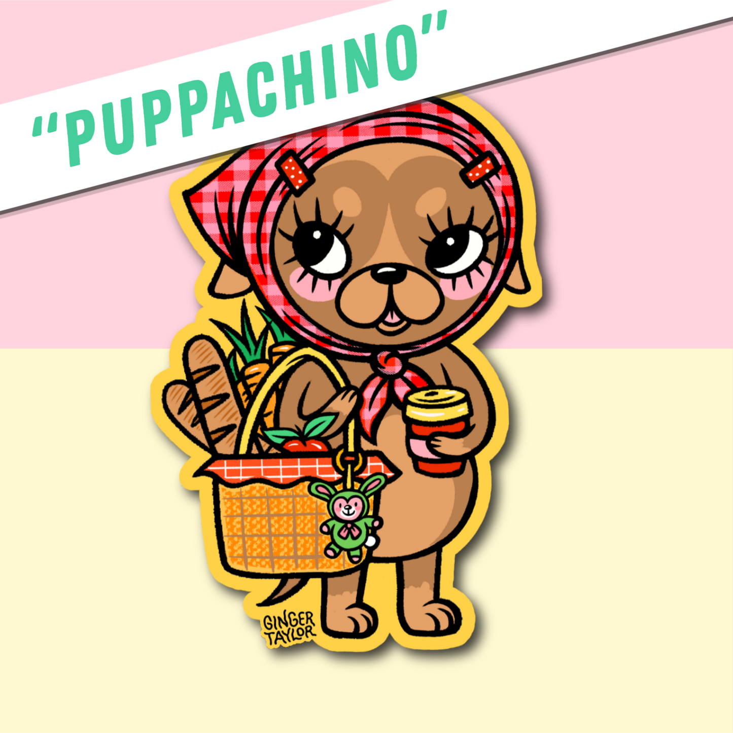 "PUPPACHINO" - STICKER