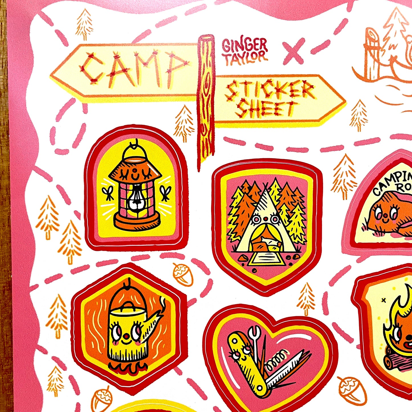 A4 Camp Sticker Sheet!